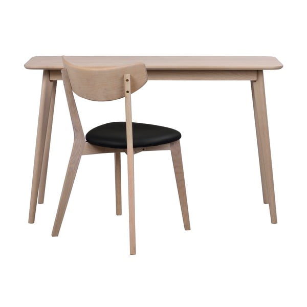 Konzolni stol u dekoru hrasta u prirodnoj boji 120x40 cm Yumi - Rowico-image-4