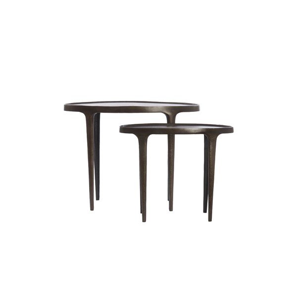 Metalni okrugli pomoćni stolići u setu 2 kom 33x70 cm Arica – Light & Living-image-1