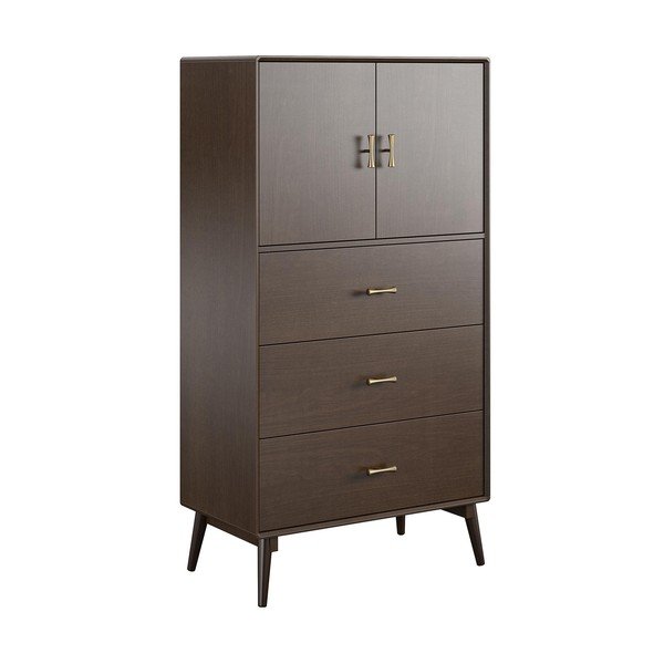 Visoka komoda u dekoru oraha 81x152 cm Brittany - Novogratz-image-2