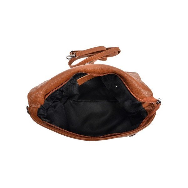 Cognac smeđa kožna torba preko tijela Robert M Elis-image-3