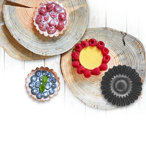 Metalni kalupi za pečenje u setu 6 kom za tartlete ø 7 cm – Orion-image-3