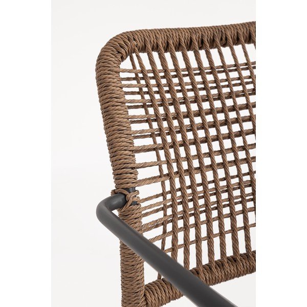 Tamno siva/u prirodnoj boji metalna vrtna stolica Jable – Bizzotto-image-1