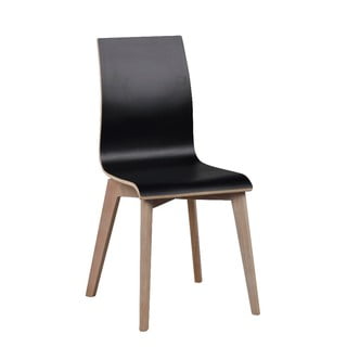 Crna blagovaonska stolica sa svjetlosivim nogama Rowico Grace