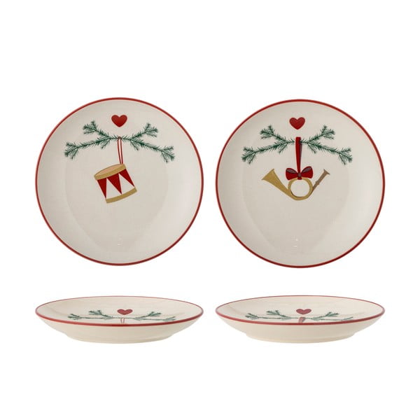 Krem desertni tanjuri u setu 2 kom s božićnim motivom od kamenine ø 16 cm Yule – Bloomingville-image-4