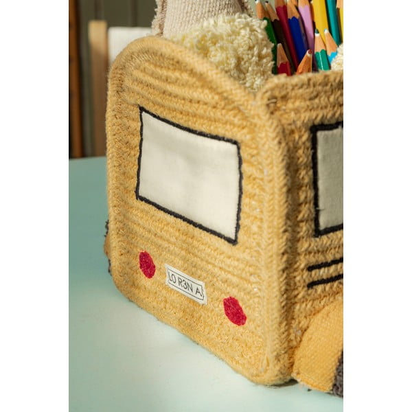 Oker žuta tekstilna dječja kutija za pohranu 22x19x15 cm School Bus – Lorena Canals-image-4