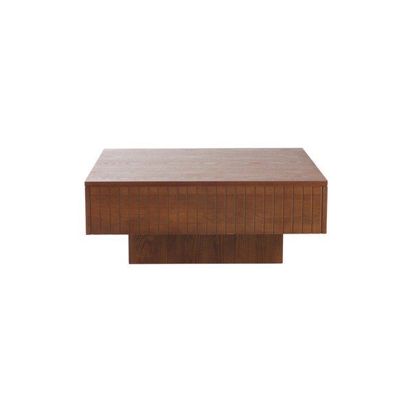 Tamno smeđi stolić za kavu od MDF-a 90x90 cm Furuvik – Jotex