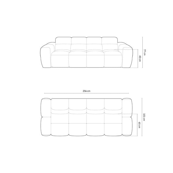 Siva sofa 256 cm Lisa – Micadoni Home-image-4