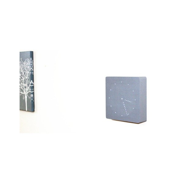 Siva budilica s bijelim LED zaslonom Gingko analogni Click Clock-image-3