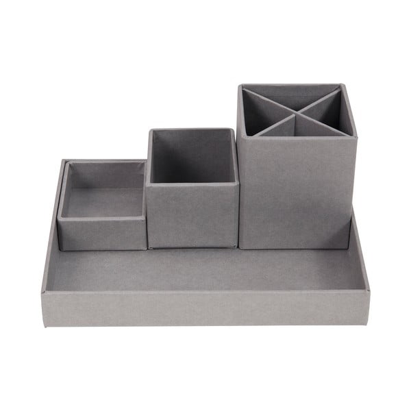 Sivi 4-dijelni organizator za stol Bigso Box of Sweden Lena-image-2
