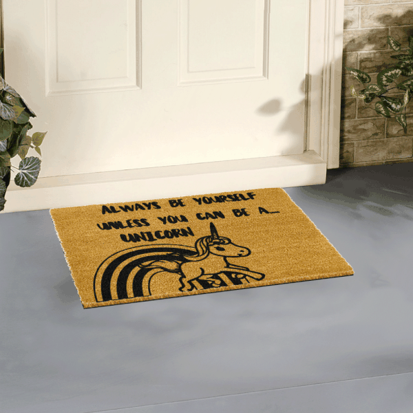 Artsy Doormats Unicorn prostirka od prirodnog kokosa, 40 x 60 cm-image-1