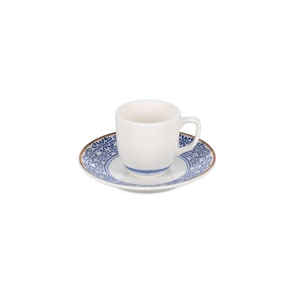 Bijela/plava porculanska šalica za cappuccino 200 ml Azul – BonBistro-image-3