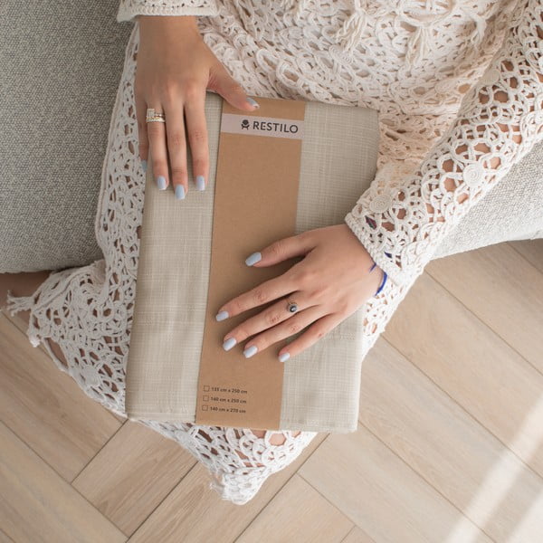 Bež zavjesa 140x270 cm Valeta – Restilo-image-4