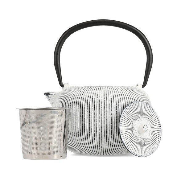 Crno-bijeli čajnik od lijevanog željeza 700 ml Sencha – S|P Collection-image-2