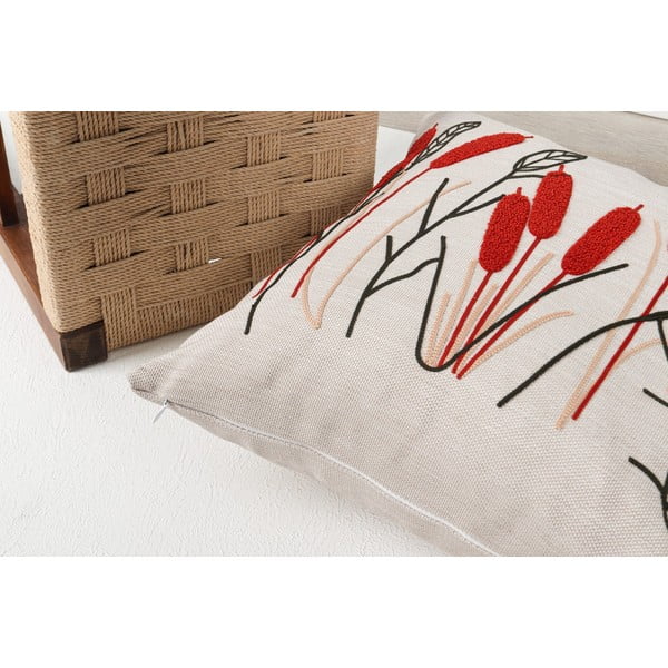 Laneni ukrasni jastuk 43x43 cm Straw – Mioli Decor-image-3
