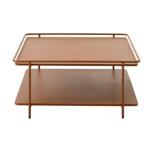 Metalni stolić za kavu boje terakote 75x75 cm Yuba – Unique Furniture