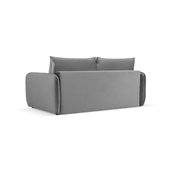 Siva baršunasta sklopiva sofa 214 cm Vienna – Cosmopolitan Design-image-4