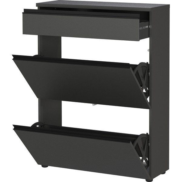 Antracitno sivi ormarić za cipele 80x107x29 cm Baldone – Germania-image-2