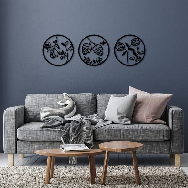 Metalna zidna dekoracija Floral - Wallity-image-3