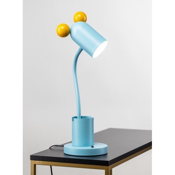 Svijetlo plava stolna lampa s metalnim sjenilom (visina 50 cm) Mouse – GTV-image-1