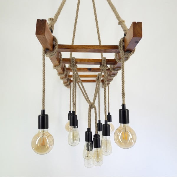 Stropna svjetiljka od borovog drva Merdiven-image-2