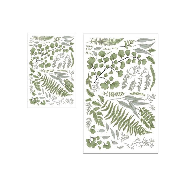 Zelene/bež kupaonske prostirke u setu 2 kom 60x100 cm Floral – Mila Home