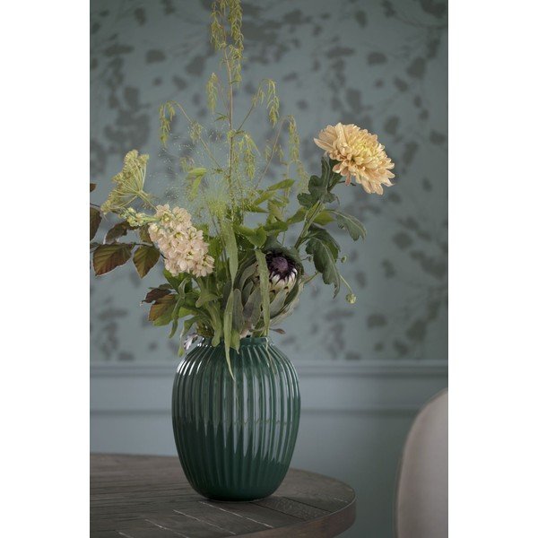 Zelena vaza od kamenine Kähler Design Hammershoi, visina 25 cm-image-1