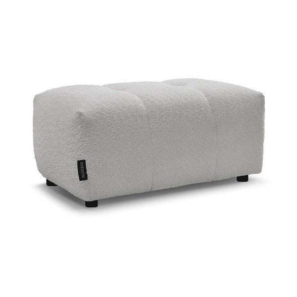 Svijetlo sivi tabure od bouclé tkanine Roxelane – Bobochic Paris-image-3