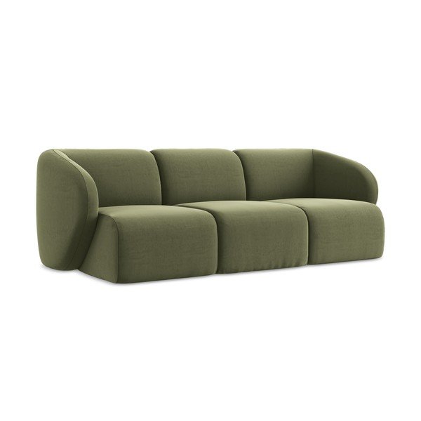 Zelena baršunasti sofa 244 cm Lani – Makamii-image-1