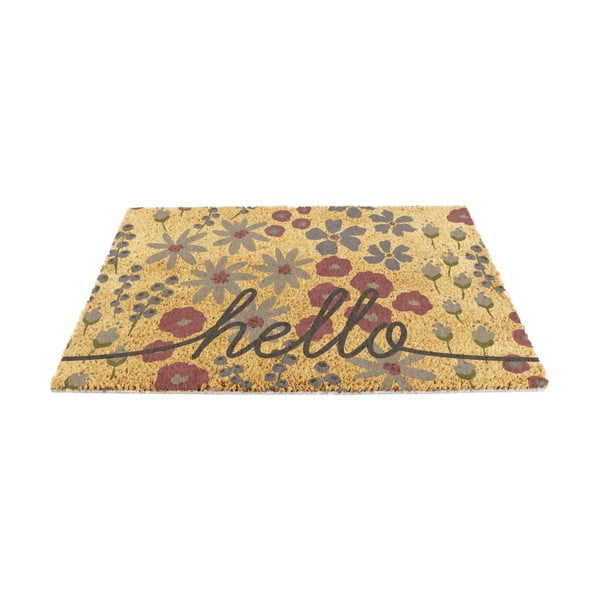 Otirač od kokosovih vlakana 40x60 cm Hello Scribbly Floral – Artsy Doormats