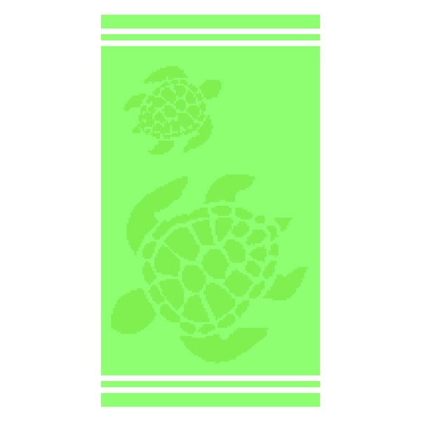 Zeleni pamučan ručnik za plažu 70x140 cm Turtle – B.E.S.