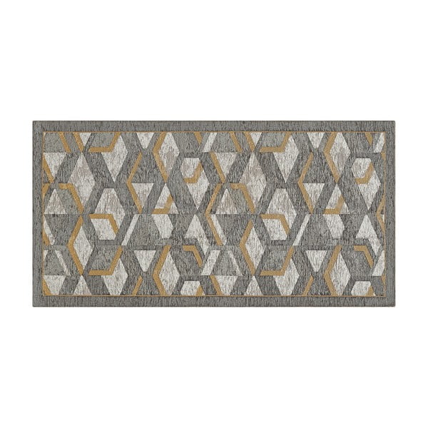 Sivo-zlatna podloga Floorita Hypnotik, 55 x 190 cm-image-2