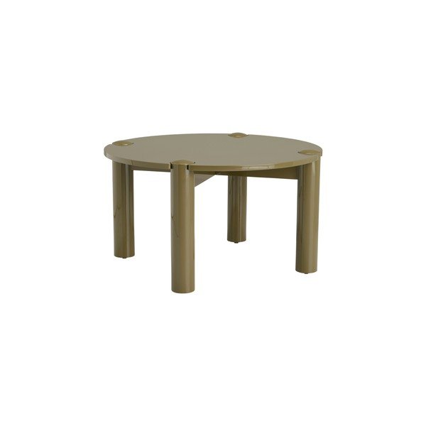 Kaki zeleni okrugao stolić za kavu od MDF-a ø 80 cm Pussel – Ellos Home-image-2