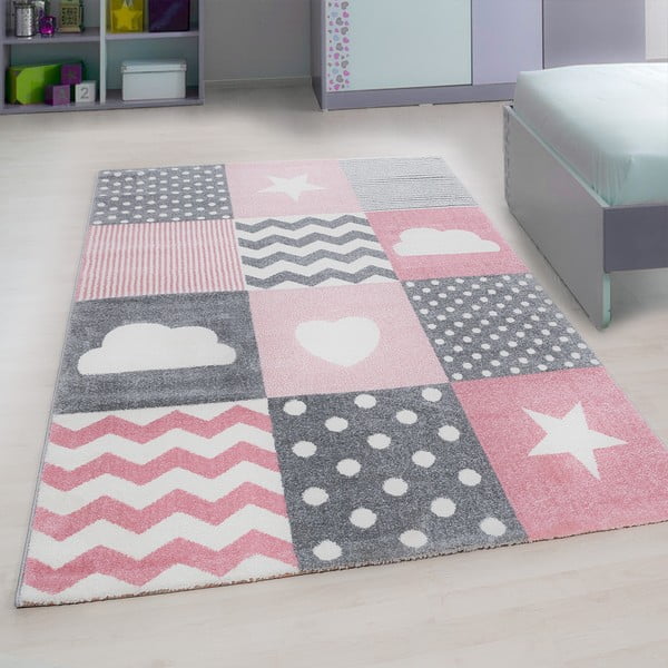 Ružičasti/sivi dječji tepih 160x230 cm Kids – Ayyildiz Carpets-image-1