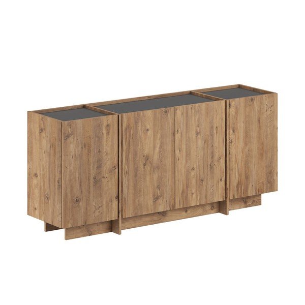 Komoda u dekoru bora s rupom za kabele u prirodnoj boji 180x80x45 cm Dorma – Kalune Design