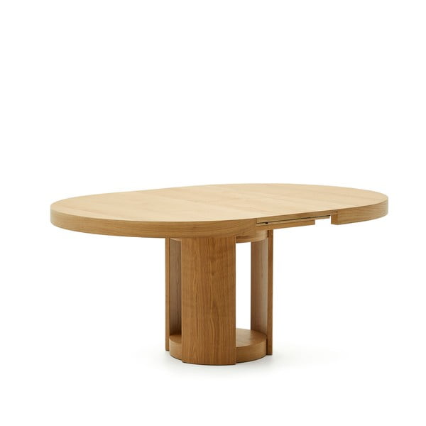 Okrugao proširiv blagovaonski stol s dodatnom pločom u dekoru hrasta ø 150 cm Artis – Kave Home-image-3