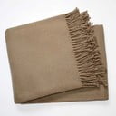 Smeđi pokrivač s pamukom Euromant Basics, 140 x 160 cm