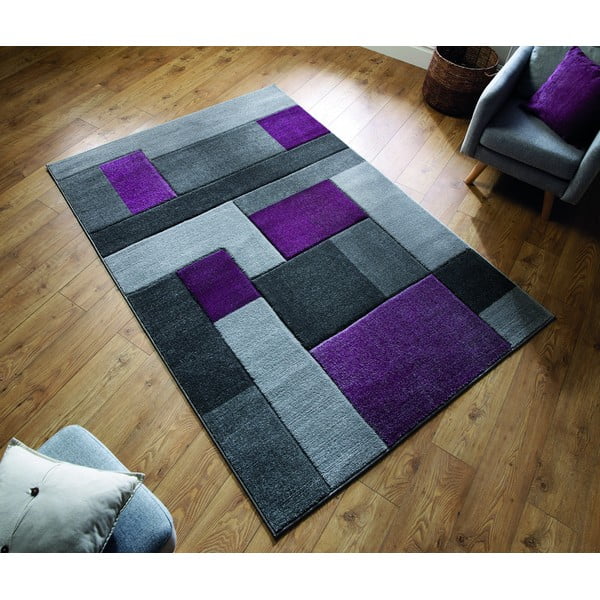 Sivo-ljubičasti tepih Flair Rugs Cosmos, 80 x 150 cm-image-1