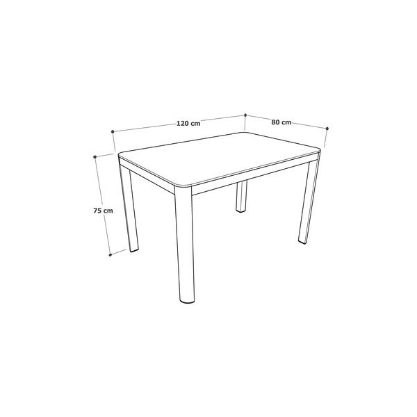 Sivi vrtni stol od aluminija Ezeis Mistral, dužine 120 cm-image-3