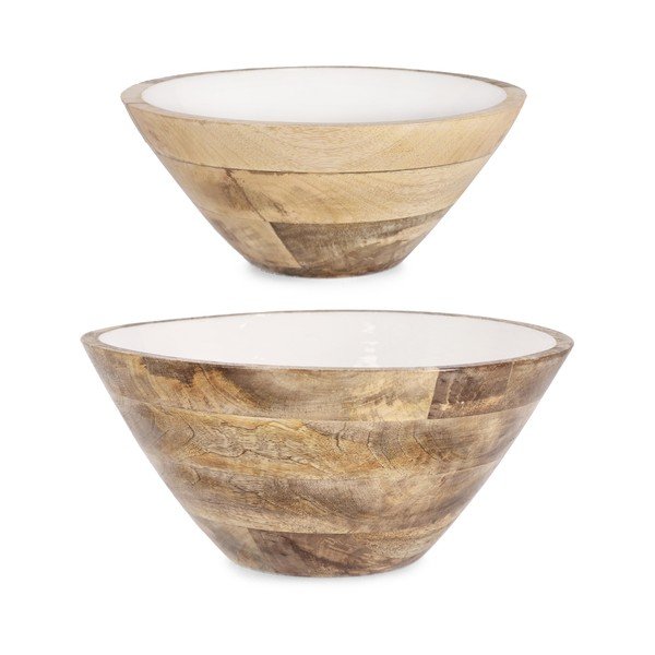 Bijele drvene zdjele u setu 2 kom ø 30,5 cm Knossos – Yes Everyday-image-1