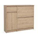 Preklopni ormarić za cipele u dekoru hrasta u prirodnoj boji 109x93x32 cm Naia – Tvilum