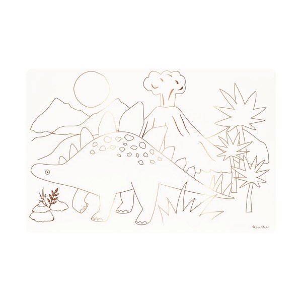 Papirnati podmetač 8 kom 28x42.5 cm Dinosaurs – Meri Meri-image-1