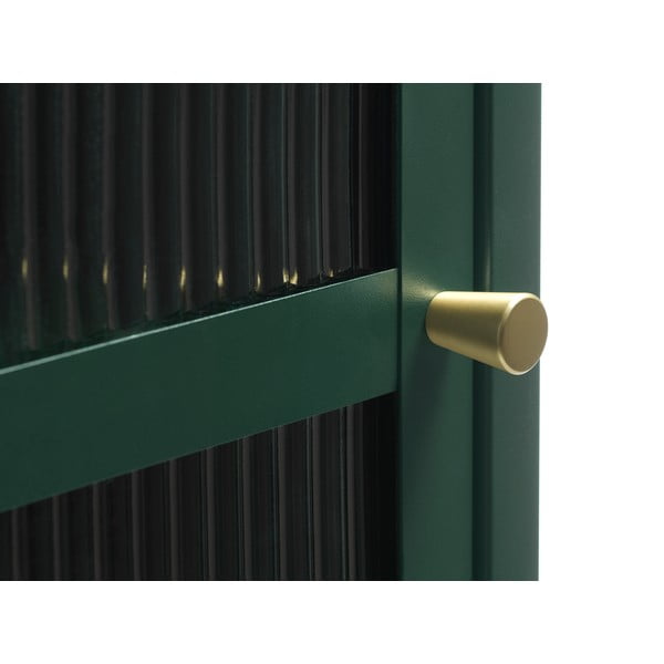 Zelena metalna vitrina Unique Furniture Bronco, visina 160 cm-image-4