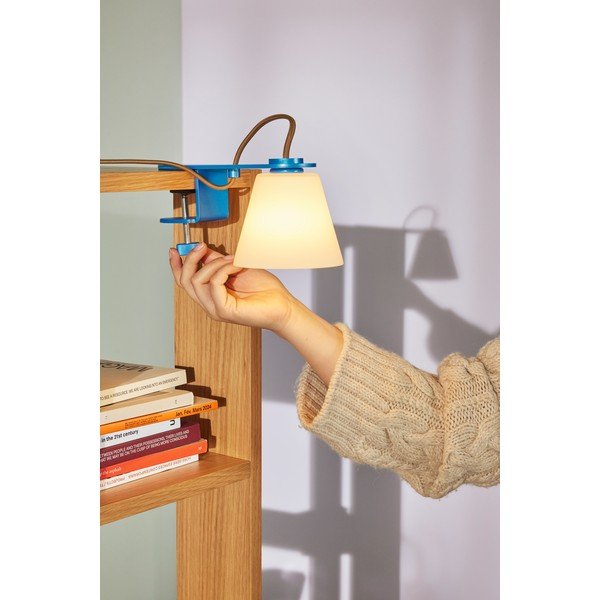 Plava stolna lampa sa staklenim sjenilom (visina 23 cm) Lure – Hübsch-image-2