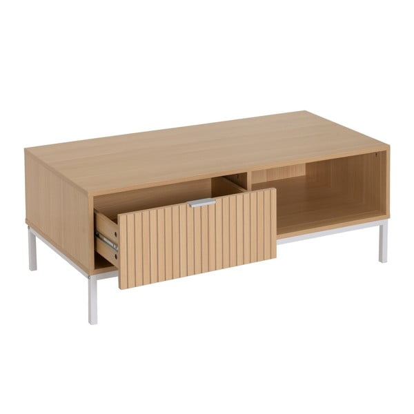 Stolić za kavu u dekoru hrasta u prirodnoj boji 50x110 cm Mid-Lines – Casa Selección-image-1