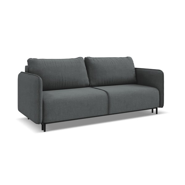 Tamno siva sklopiva/s prostorom za odlaganje sofa 226 cm Luana – Makamii-image-2