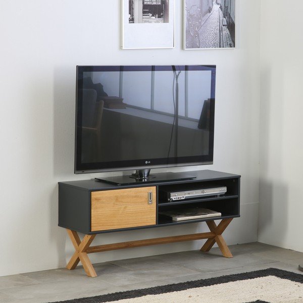 Antracit sivi TV stol Marckeric Leidi, 110 x 52 cm-image-1