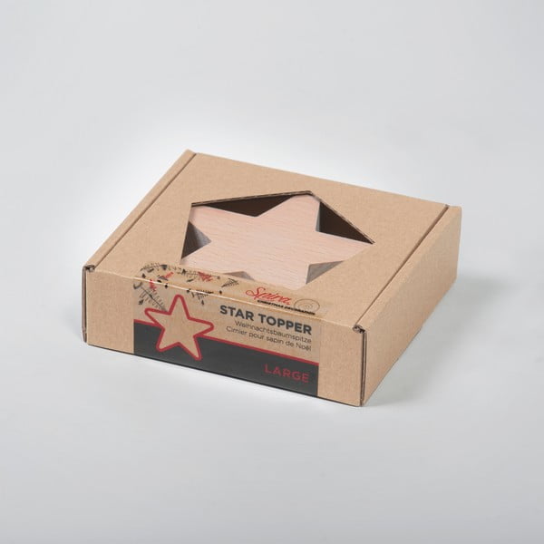 Drvena zvijezda na ukrasnom božićnom drvcu Spira Large-image-4