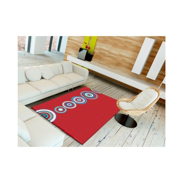 Crveni tepih Universal Boras Circles, 133 x 190 cm-image-2