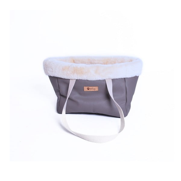 Smeđi transporter od eko kože 35x21 cm Snow - Petsy-image-3