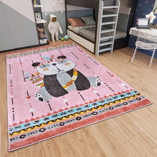 Ružičasti dječji tepih 160x235 cm Panda – Hanse Home